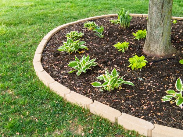 Stone Border Installation in Coeur D Alene